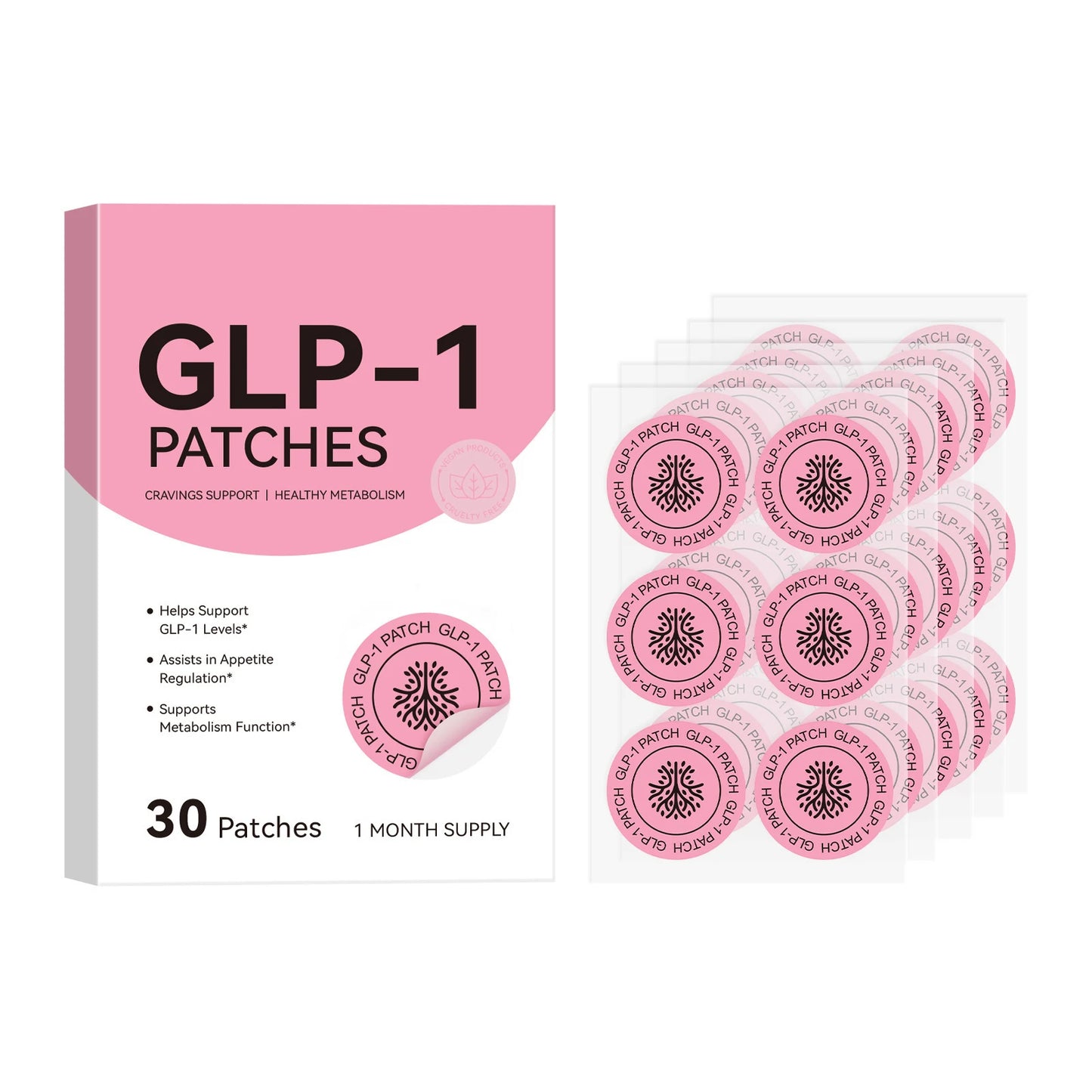 GLP-1 BODY PATCHES Original 30 pcs | Made from pure plants for appetite control | metabolism support | maintain energy